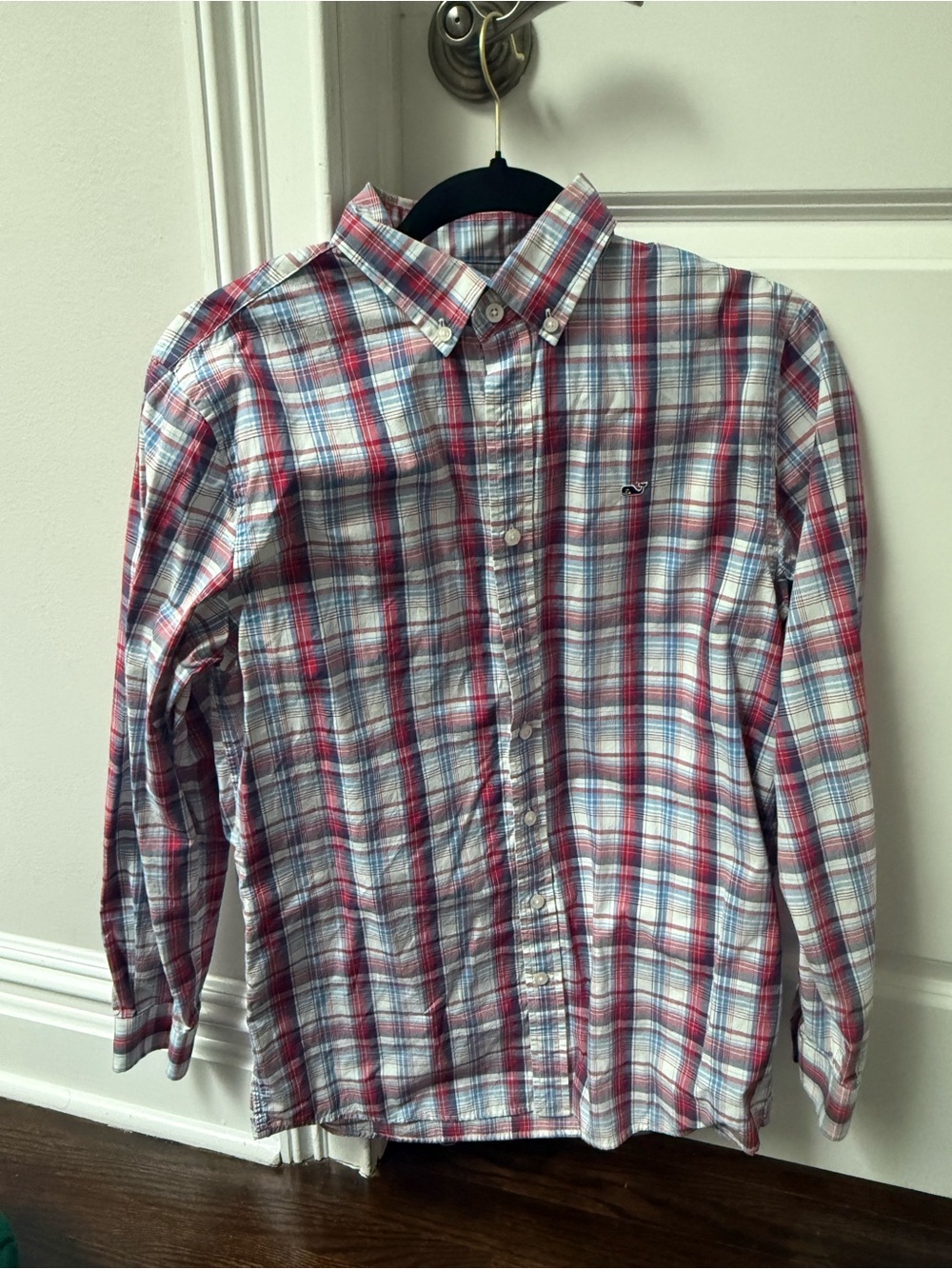 Vineyard Vines Red & White Plaid Button-Down Shirt